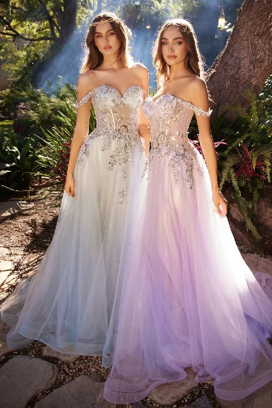 JADZIA Embellished Tulle A Line Prom & Formal Dress