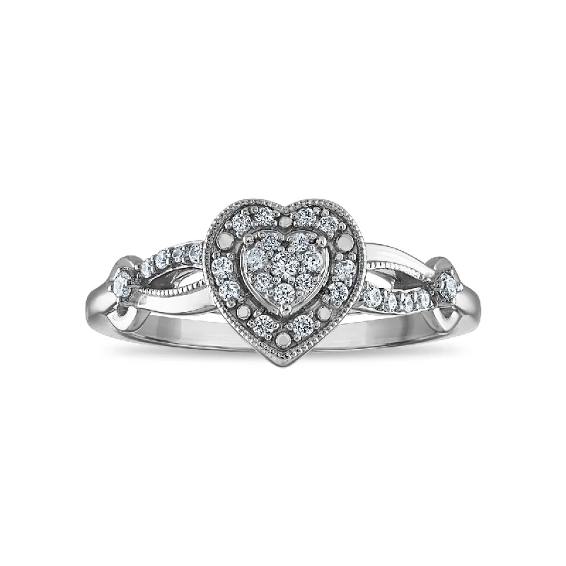 Luxury Meets Affordability – Jewelry Sale Now Live LoveSong EcoLove 1/6 CTW Lab Grown Diamond Halo Promise Ring in Rhodium Plated Sterling Silver Luxury Meets Affordability – Jewelry Sale Now Live LoveSong EcoLove 1/6 CTW Lab Grown Diamond Halo Promise Ring in Rhodium Plated Sterling Silver