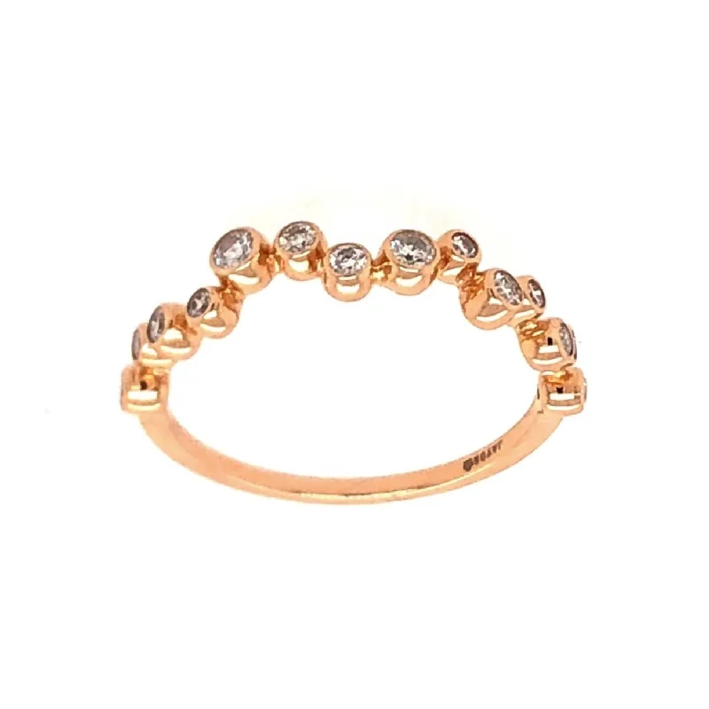 Personalized Jewelry At Special Discount Rates Rose Gold Diamond Bubble Design Stackable Ring Personalized Jewelry At Special Discount Rates Rose Gold Diamond Bubble Design Stackable Ring