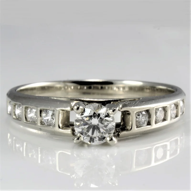 Fashion-Forward Jewelry At Exclusive Discounts Square Channel Accented Engagement Ring | 0.61 ctw, SZ 7.75 | Fashion-Forward Jewelry At Exclusive Discounts Square Channel Accented Engagement Ring | 0.61 ctw, SZ 7.75 |