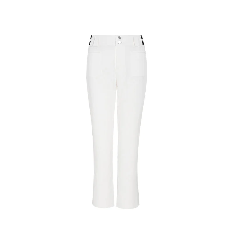 SVG Golf Women's High Waist White Flared Pants Tailored Office Shorts