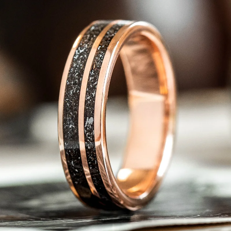 Trending Jewelry Now At Unbeatable Prices (In-Stock) Custom 10k Rose Gold and Meteorite Ring - Size 9.75 | 6mm Wide Trending Jewelry Now At Unbeatable Prices (In-Stock) Custom 10k Rose Gold and Meteorite Ring - Size 9.75 | 6mm Wide