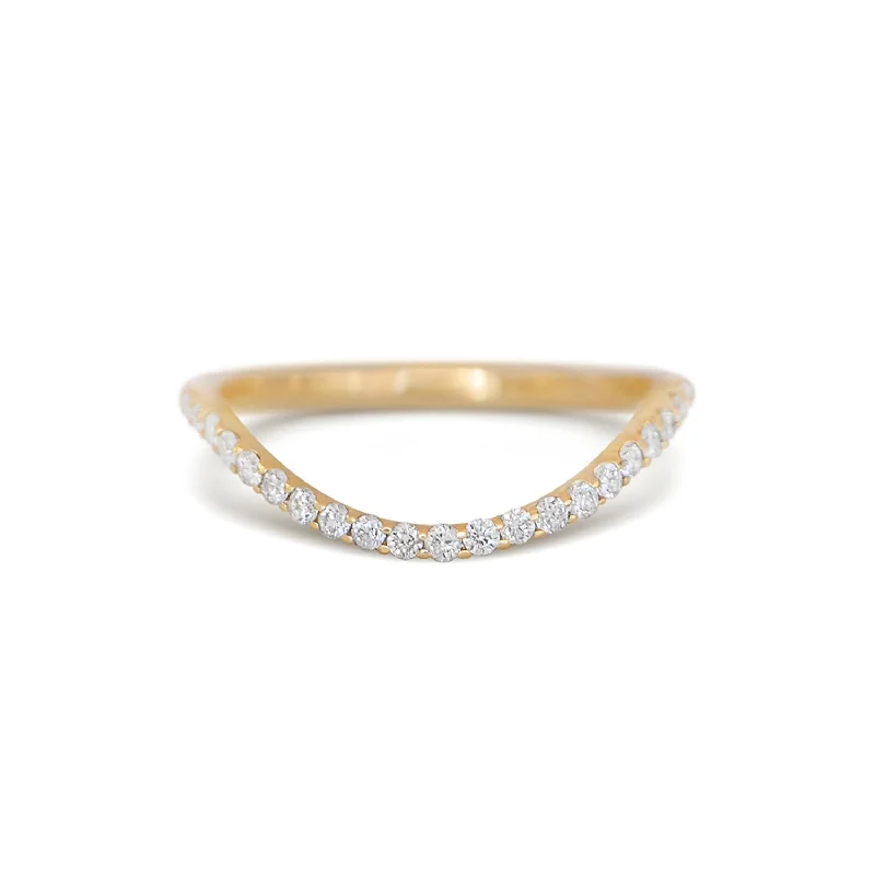 Exclusive Gemstone Jewelry Markdowns – Shop Now Round Pave Contour Band