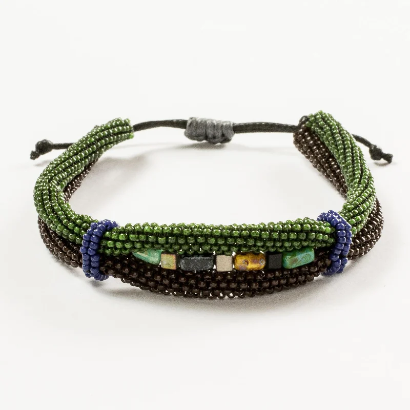 Limited-Stock Jewelry Sale – Once It's Gone, It's Gone Earth in Union Handmade Earth Color Beaded Guatemalan Unity Bracelet
