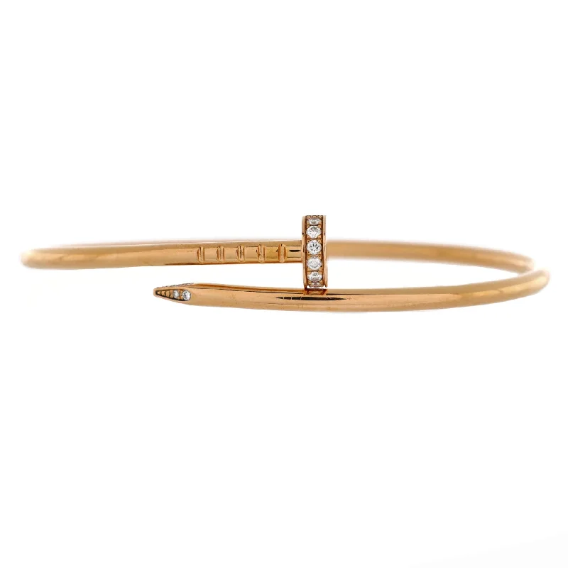 Adjustable Charm Bracelets For A Perfect Fit Juste un Clou Bracelet 18K Rose Gold with Diamonds Small Adjustable Charm Bracelets For A Perfect Fit Juste un Clou Bracelet 18K Rose Gold with Diamonds Small