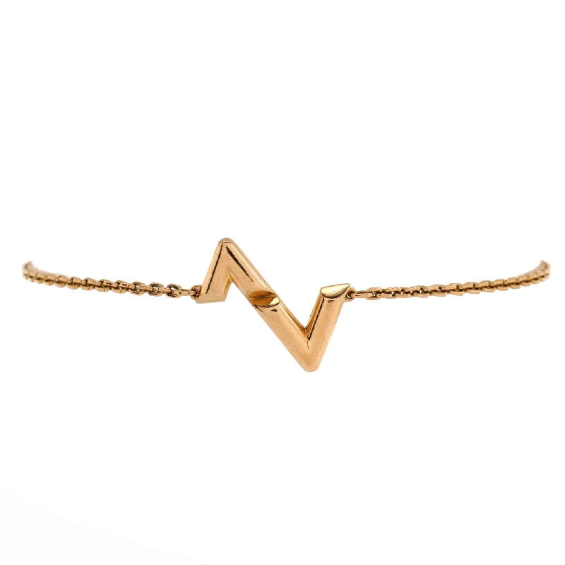 Romantic Heart-Shaped Jewelry For Special Gifts LV Volt Upside Down Chain Bracelet 18K Rose Gold Romantic Heart-Shaped Jewelry For Special Gifts LV Volt Upside Down Chain Bracelet 18K Rose Gold