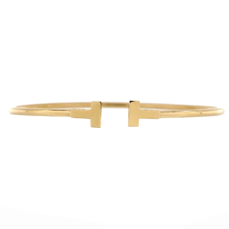 Get Your Favorite Jewelry At The Best Price T Wire Bracelet 18K Yellow Gold Narrow