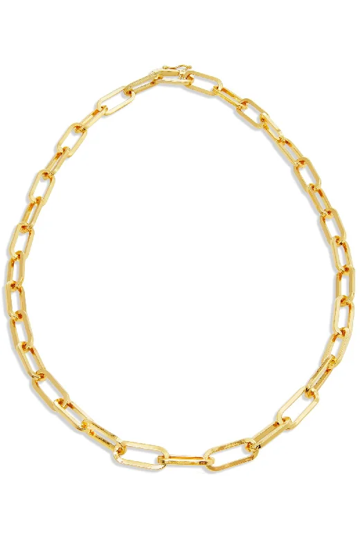 Limited-Time Offer On Premium Jewelry Collections 18K GOLD PLATED PAPERCLIP LINK NECKLACE