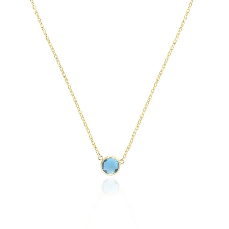 Timeless Jewelry Styles At Wallet-Friendly Prices Blue Topaz Single Bezel Necklace