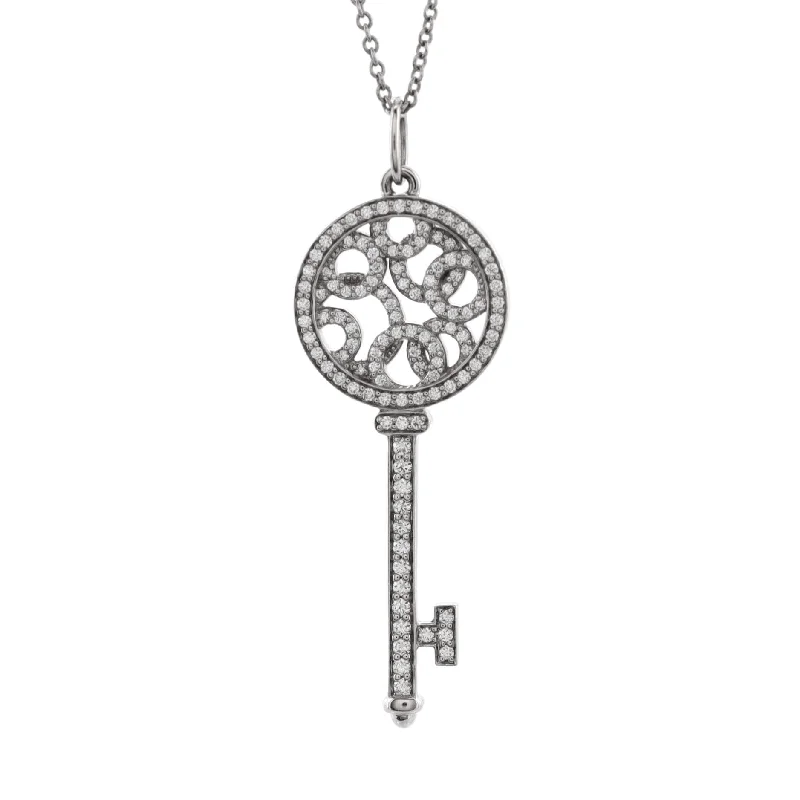 Unmissable Jewelry Sale – Shop Before It's Too Late Bubble Key Pendant Necklace Platinum with Diamonds Large