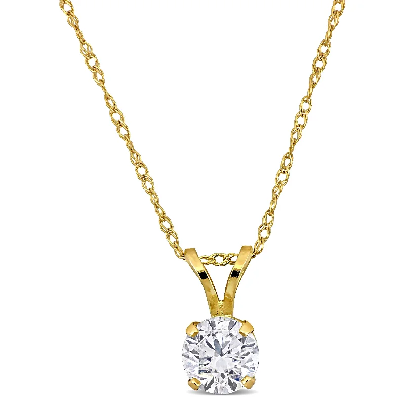 Shop High-Quality Jewelry At Jaw-Dropping Discounts Created Forever 1/2ct TW Lab-Grown Diamond Solitaire Necklace14k Yellow Gold-17 in