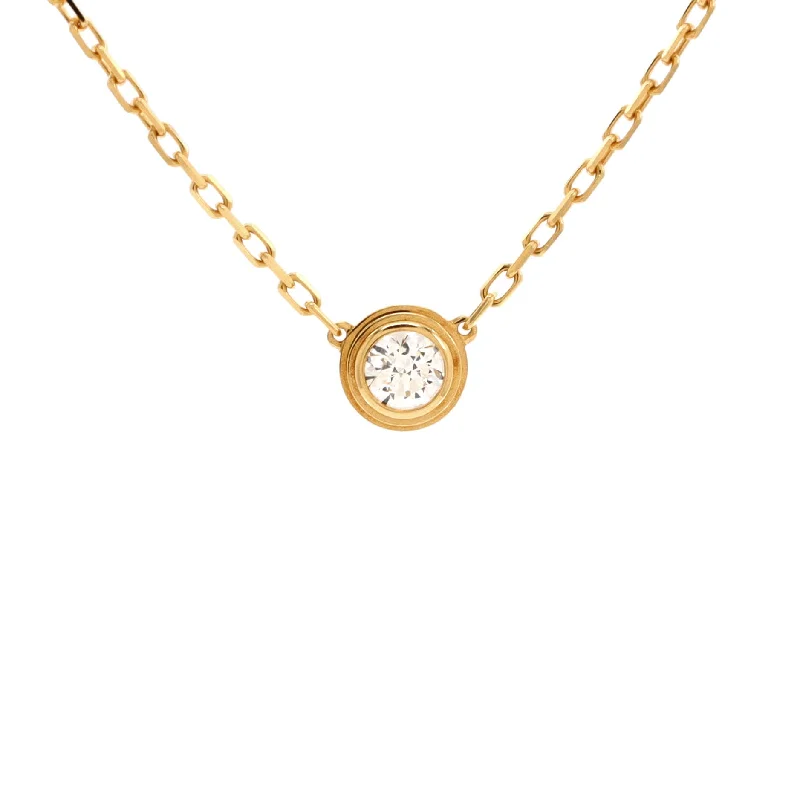 Jewelry Deals That Outshine The Rest D'Amour Pendant Necklace 18K Yellow Gold with Diamond Large