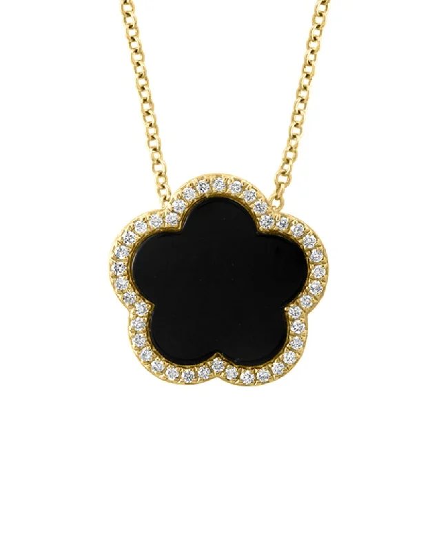 Shop Modern Jewelry Collections With Exclusive Discounts Effy Fine Jewelry 14K 1.66 ct. tw. Diamond & Onyx Necklace