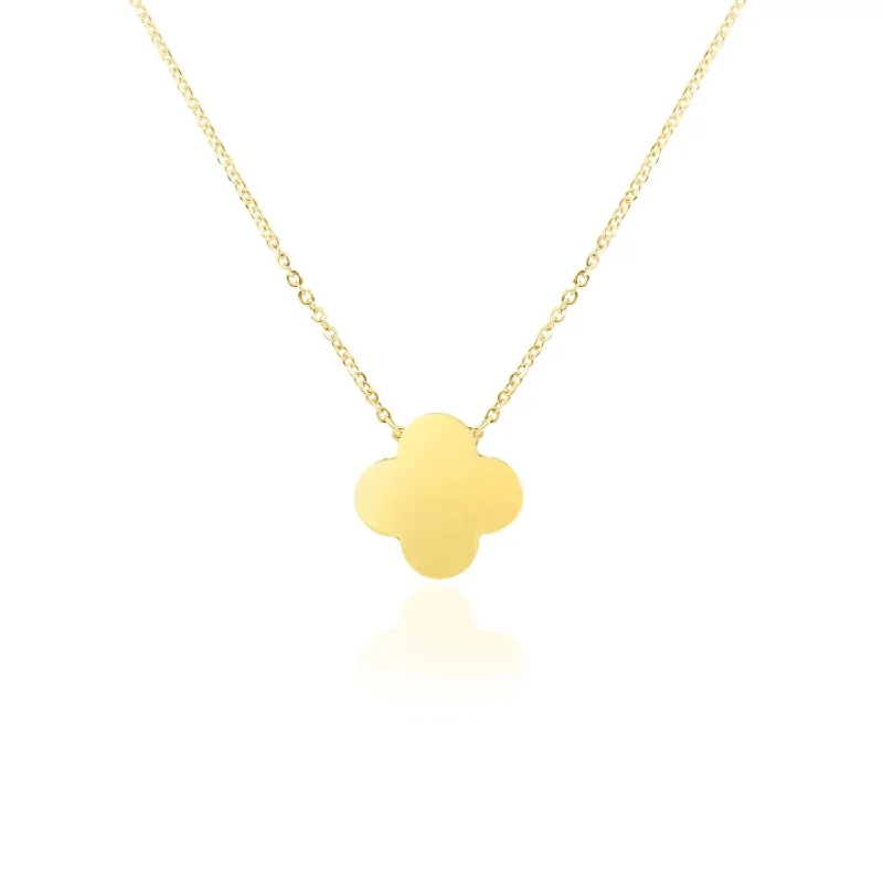 Final Call For Exquisite Jewelry At Reduced Rates Extra Large Gold Single Clover Necklace