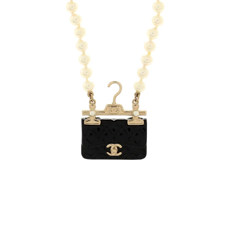 Best Jewelry Sale Prices – Limited-Time Offer Flap Bag Chain Pendant Necklace Quilted Metal and Resin