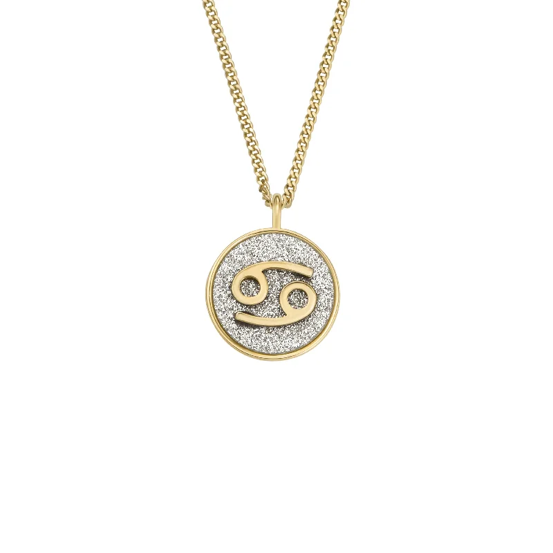 Luxury Jewelry Without The Luxury Price Tag Fossil Women's Zodiac Cancer Silver Paper Glitz Pendant Necklace