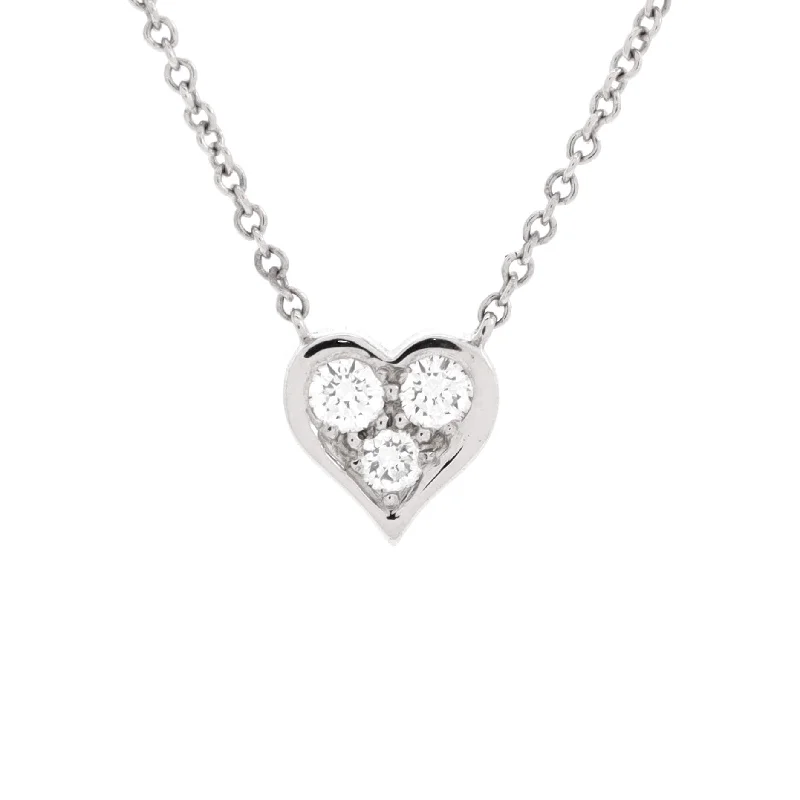 Shop Fine Jewelry With Amazing Deals Heart 3 Diamond Pendant Necklace Platinum with Diamonds