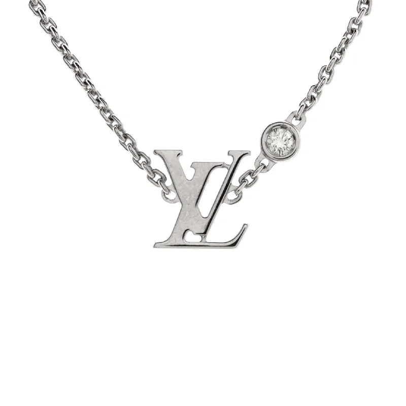 Big Discounts On Elegant Jewelry Collections Idylle Blossom LV Pendant Necklace 18K White Gold with Diamond