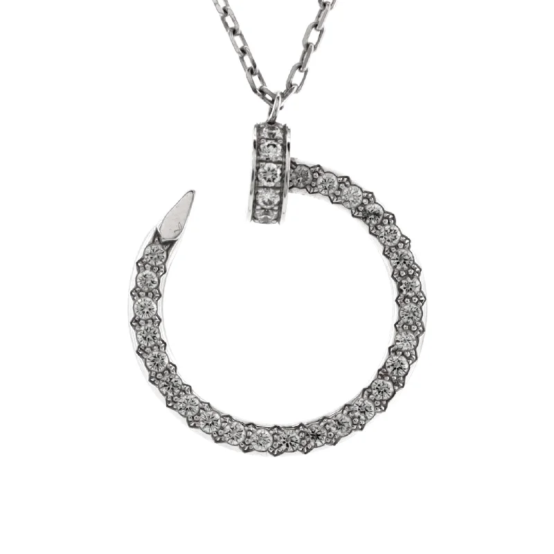 Limited-Stock Jewelry Sale – Shop Before It's Gone Juste un Clou Pendant Necklace 18K White Gold and Diamonds