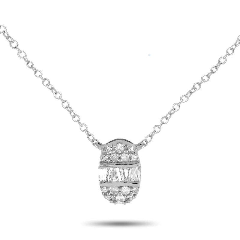 Your Dream Jewelry At Dream Prices – Shop Now LB Exclusive 14K White Gold 0.15ct Diamond Necklace PN15564-W