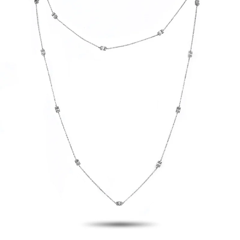 Eco-Friendly Sustainable Jewelry For Conscious Buyers LB Exclusive 14K White Gold 0.82ct Diamond Necklace NK01642-W