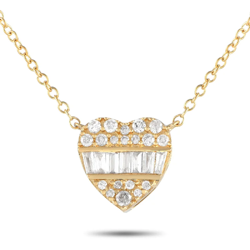 Limited-Time Jewelry Discounts – Shine Without The Splurge LB Exclusive 14K Yellow Gold 0.20ct Diamond Heart Necklace NK01723-Y