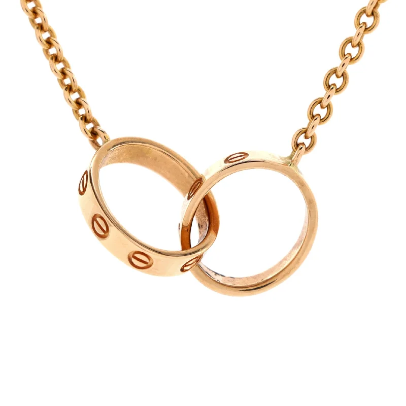 Breathtaking Jewelry At Limited-Time Savings Love Interlocking Necklace 18K Rose Gold