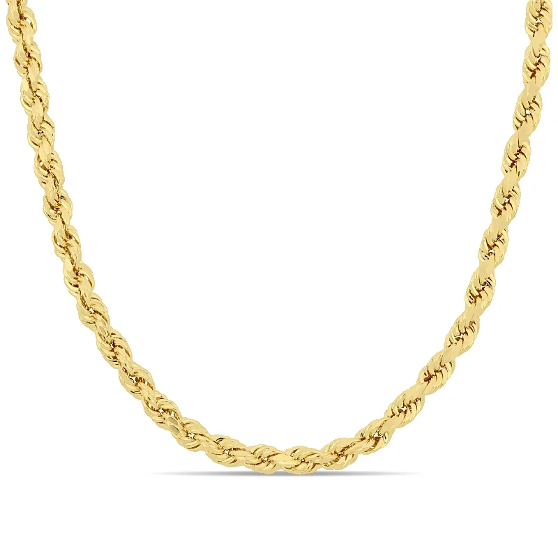 Personalized Jewelry At Special Discount Rates Mimi & Max 18 Inch Rope Chain Necklace in 14k Yellow Gold (4mm)