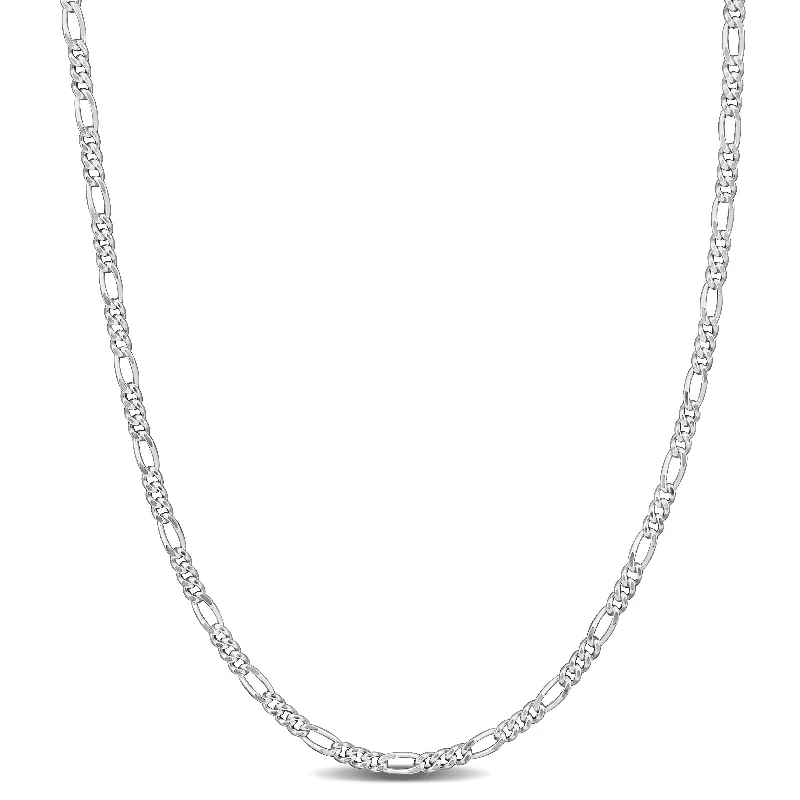 Fashion-Forward Geometric Jewelry For Contemporary Style Mimi & Max 2.2mm Figaro Chain Necklace in Sterling Silver