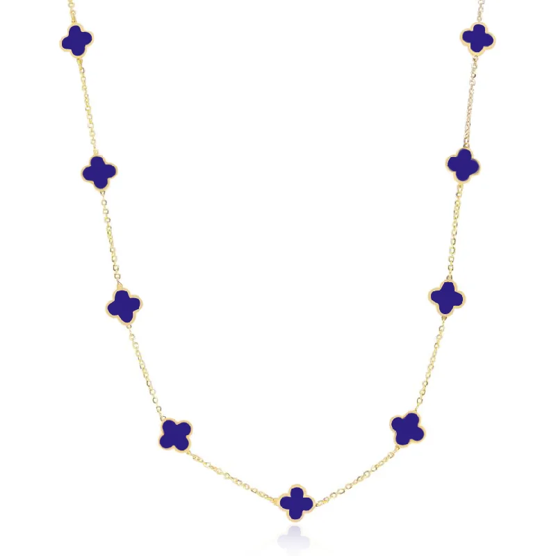Seasonal Jewelry Clearance – Best Styles At The Lowest Prices Mini Lapis Clover Necklace