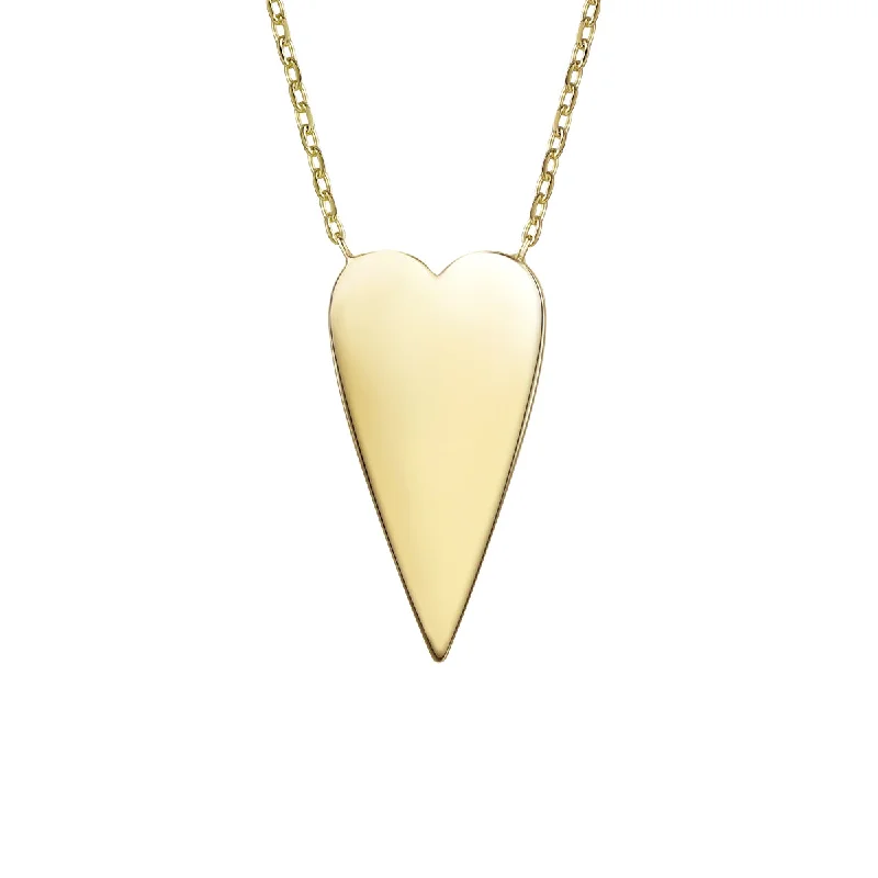 Exclusive Jewelry Bundles At Discounted Rates Rg 14k Gold Plated Elongated Modern Shiny Heart Layering Necklace