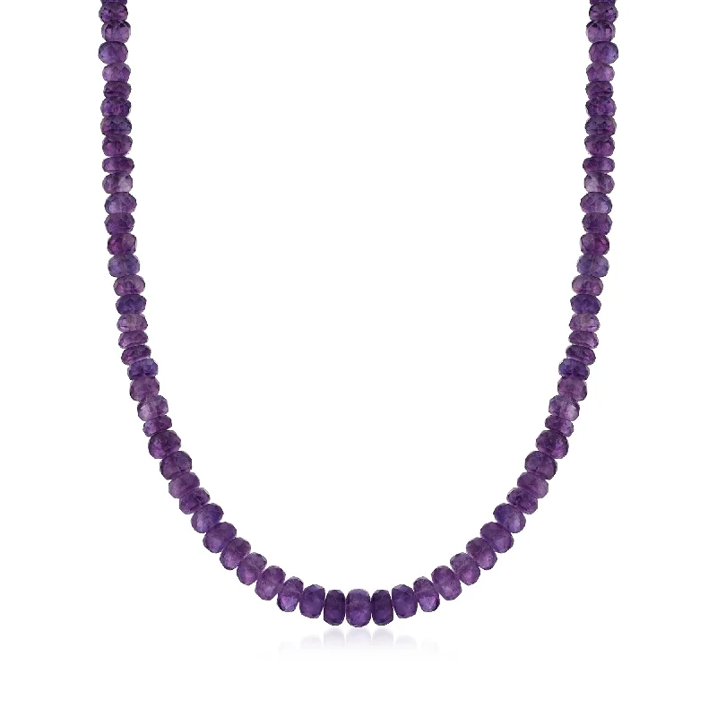 Limited-Time Jewelry Sale – Elegant Styles At Less Ross-Simons Amethyst Bead Necklace With Sterling Silver