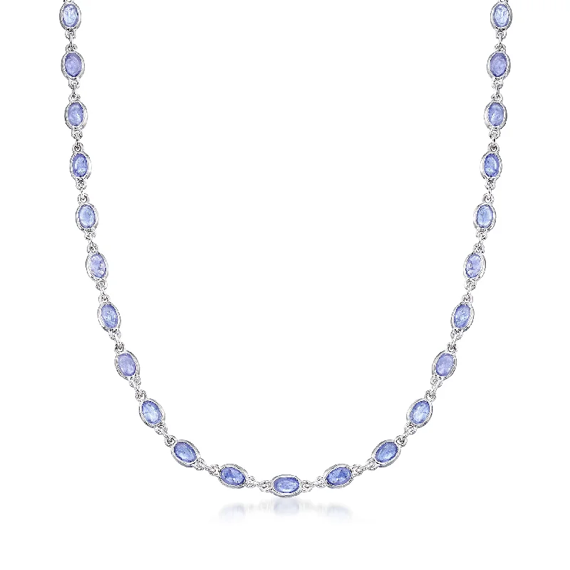 Special Jewelry Deals – Upgrade Your Collection Ross-Simons Tanzanite Station Necklace in Sterling Silver