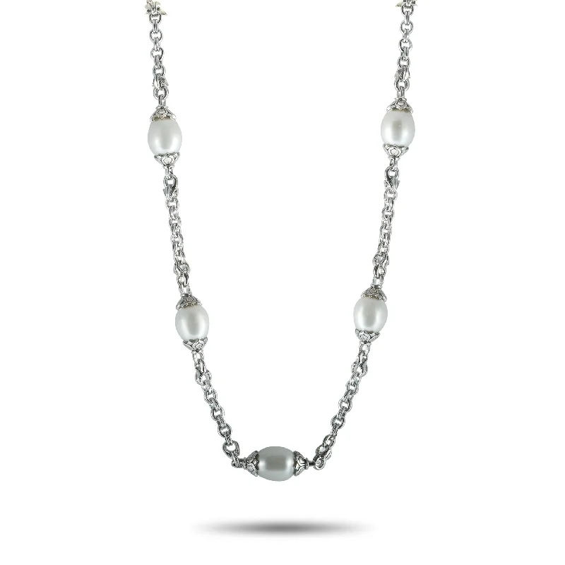 Limited-Stock Jewelry Clearance – Grab Your Favorites Now Scott Kay Sterling Silver and Pearl Chain Necklace