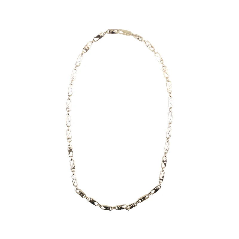 Waterproof Stainless Steel Jewelry For Lasting Beauty Silver Metal Sling Snap Necklace