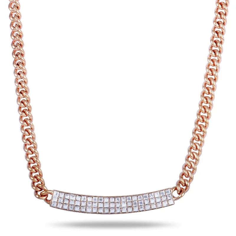 Elegant Jewelry At Unbeatable Offers – Shop Before It's Gone Swarovski Vio Crystals Pave Pendant Rose Gold Plated Chain Necklace