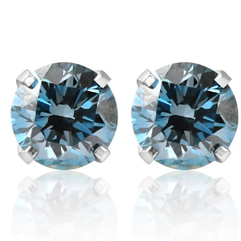 Jewelry Deals That Outshine The Rest 1 1/10Ct Blue Diamond Studs in 14k White Gold Lab Grown Jewelry Deals That Outshine The Rest 1 1/10Ct Blue Diamond Studs in 14k White Gold Lab Grown