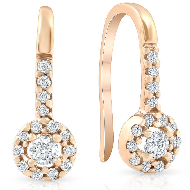 The Perfect Jewelry Piece At The Perfect Price 1/5ct Diamond Earrings Rose Gold