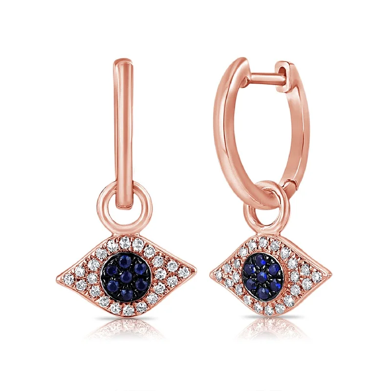 The Perfect Accessory For Less – Jewelry Sale Live 14k RG 2.35GR FASHION EARRINGS 14 SAPPHIRES 0.10 44 DIAMONDS 0.12