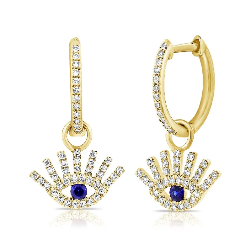 Jewelry Deals That Sparkle – Shop Today 14k YG 1.75GR FASHION EARRINGS 94 DIAMONDS 0.20C 2 SAPPHIRES 0.06