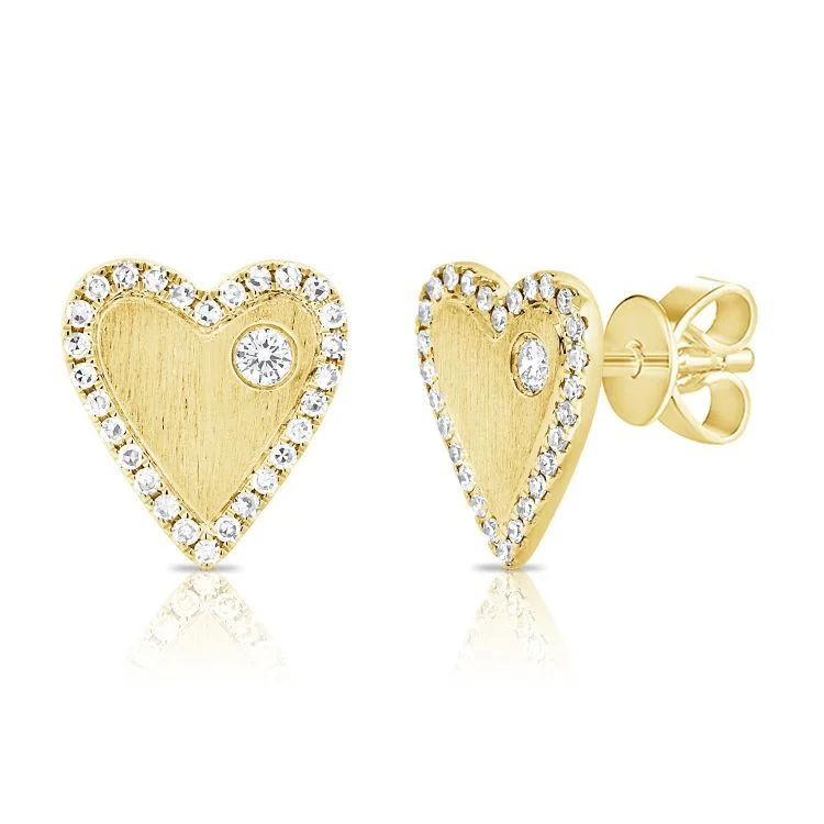 Make Your Outfit Shine With Discounted Jewelry 14k YG 2.10GR FASHION EARRINGS 58 DIAMONDS 0.22C