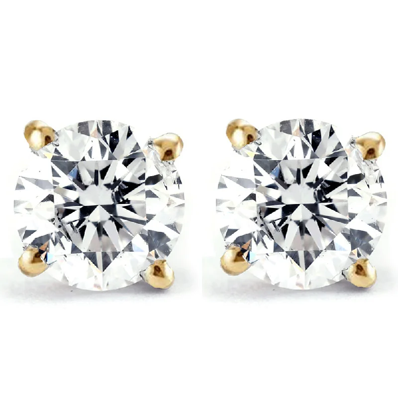 Flash Deals On Fine Jewelry – Shop Before It's Gone 2 Ct Certified Diamond Studs With Screw Backs 14k Yellow Gold
