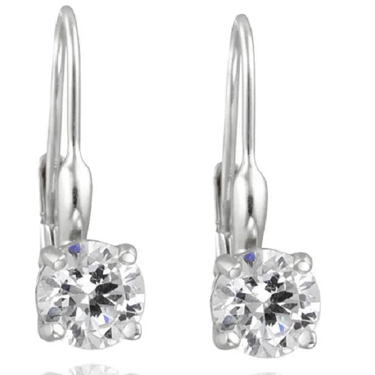 Best Jewelry Deals – Premium Quality At Exclusive Discounts 5/8ct Lever Back Dangle Hoops 14K White Gold Earrings Lab Grown