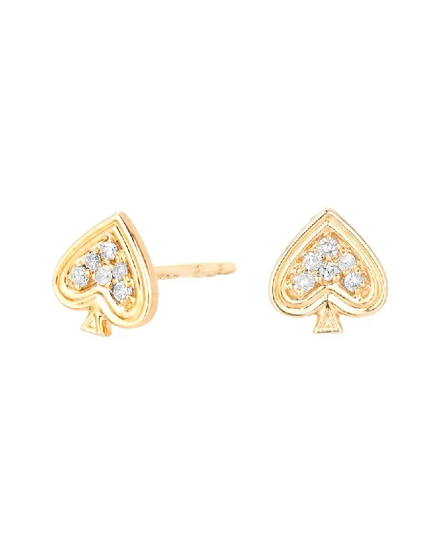 Jewelry Sale Alert – Shop Timeless Elegance Today Adina Reyter 14K 0.04 ct. tw. Diamond Make Your Move Spade Earrings