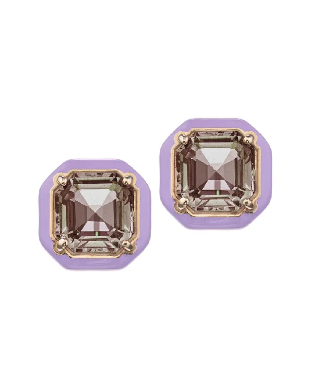 Last Chance To Grab Your Favorite Jewelry At A Discount Bea Bongiasca Flower Funk 9K & Silver 4.05 ct. tw. Smocky Quartz Studs