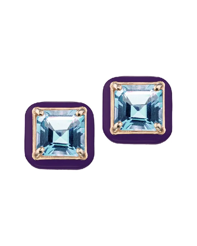 Don't Miss Our Biggest Jewelry Sale Of The Season Bea Bongiasca Flower Funk 9K & Silver 4.56 ct. tw. Topaz Studs