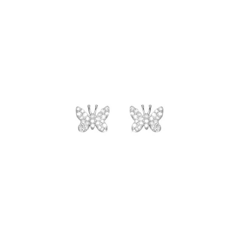 Shop Signature Jewelry Styles At Exclusive Prices Butterfly Diamond Earrings In Silver