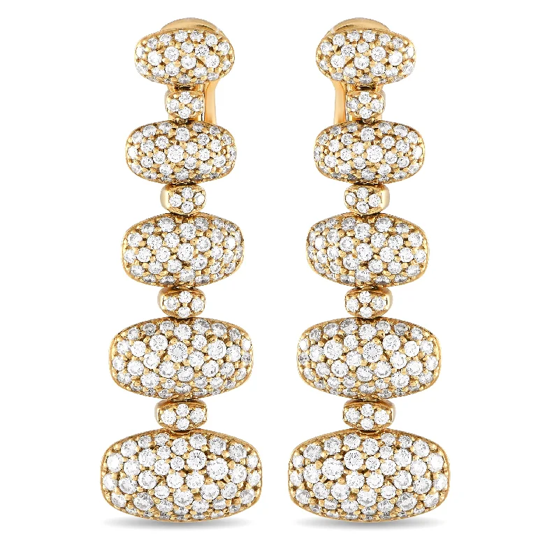 Shop Dazzling Jewelry At The Best Prices de Grisogono 18K Yellow Gold 3.75ct Diamond Dangle Earrings DG01-072524