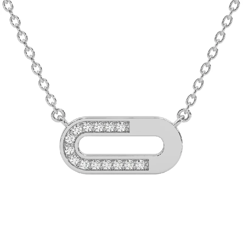 Grab Your Favorite Jewelry At The Lowest Prices Diamond Paper Pendant 14k Gold 18" Necklace Lab Grown 1/2" Wide