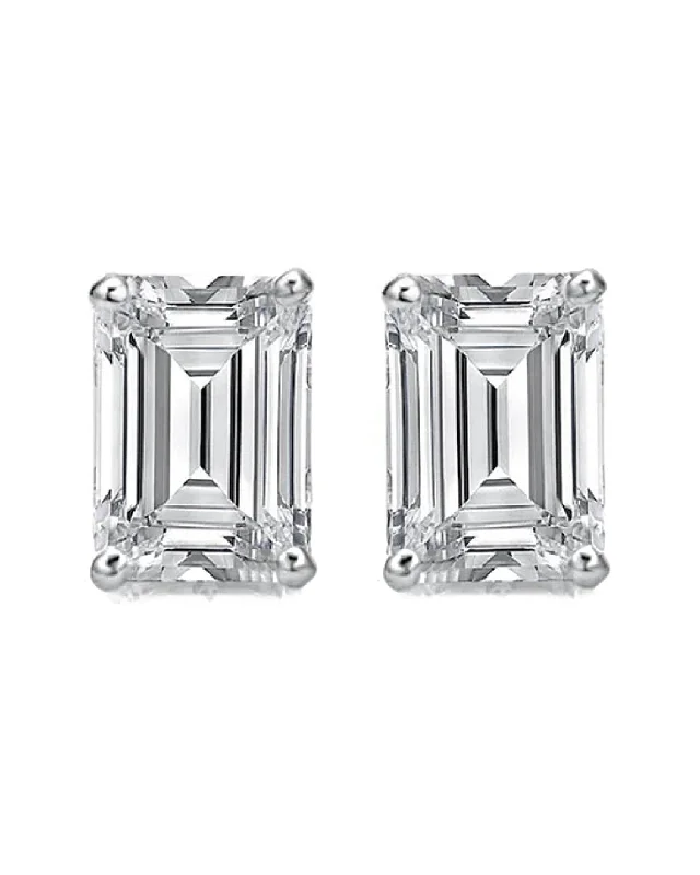 Make Your Outfit Shine With Discounted Jewelry Exquisite 2 Carat Emerald Cut Lab-Grown Diamond Studs